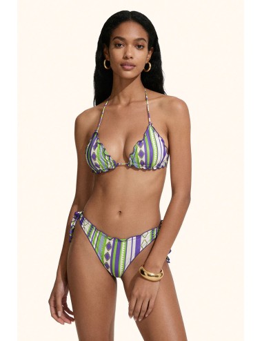 Mefui -donna bikini me fui triangolo lycra lucida slip nodi fantasy mf26-sw1500x34