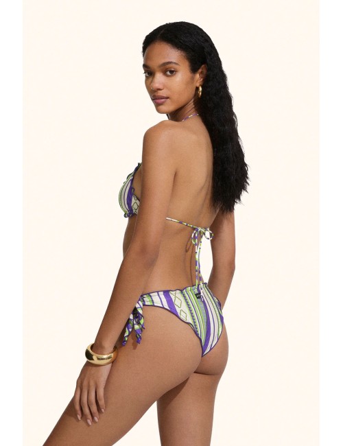 Mefui -donna bikini me fui triangolo lycra lucida slip nodi fantasy mf26-sw1500x34