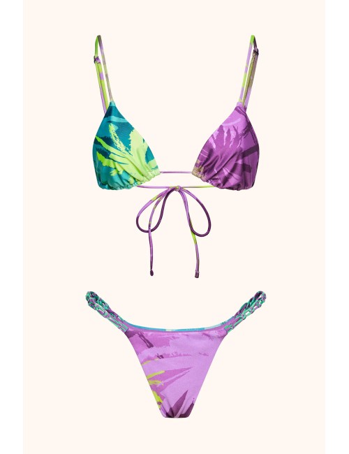 Mefui - donna bikini me fui triangolo lycra lucida slip fantasy mf26-sw0821x50