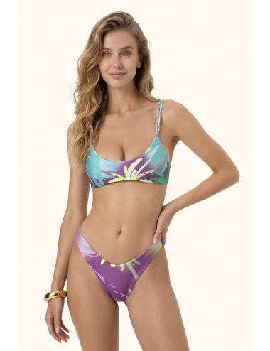 Mefui - donna bikini me fui top imbottito slip americano lycra lucida mf26-sw0822x50