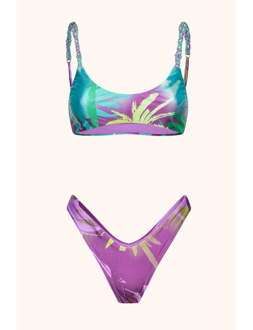 Mefui - donna bikini me fui top imbottito slip americano lycra lucida mf26-sw0822x50