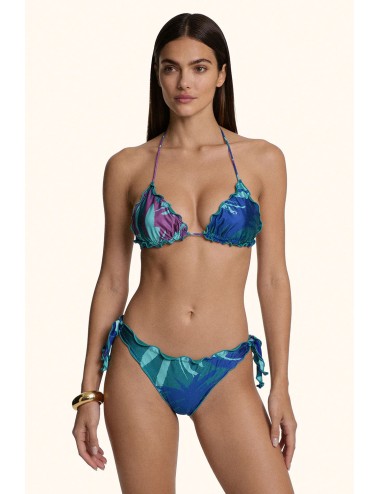 Mefui - donna bikini me fui triangolo lycra lucida slip nodi fantasy mf26-sw1500x45