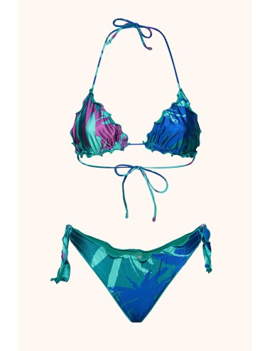 Mefui - donna bikini me fui triangolo lycra lucida slip nodi fantasy mf26-sw1500x45