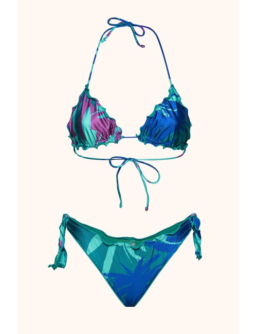 Mefui - donna bikini me fui triangolo lycra lucida slip nodi fantasy mf26-sw1500x45