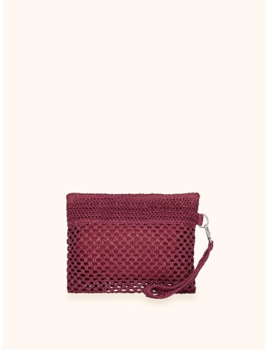 Mefui - donna mini pochette me fui rafia plum zip laccetto removibile ma26-sw0055pl