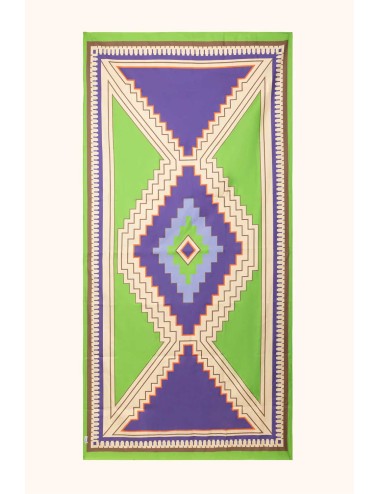 Mefui - donna telo mare me fui microfibra fantasia geometrica reverse ma26-sw0150x34