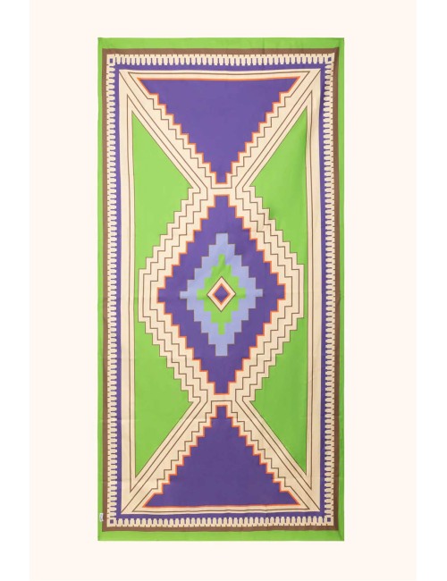 Mefui - donna telo mare me fui microfibra fantasia geometrica reverse ma26-sw0150x34