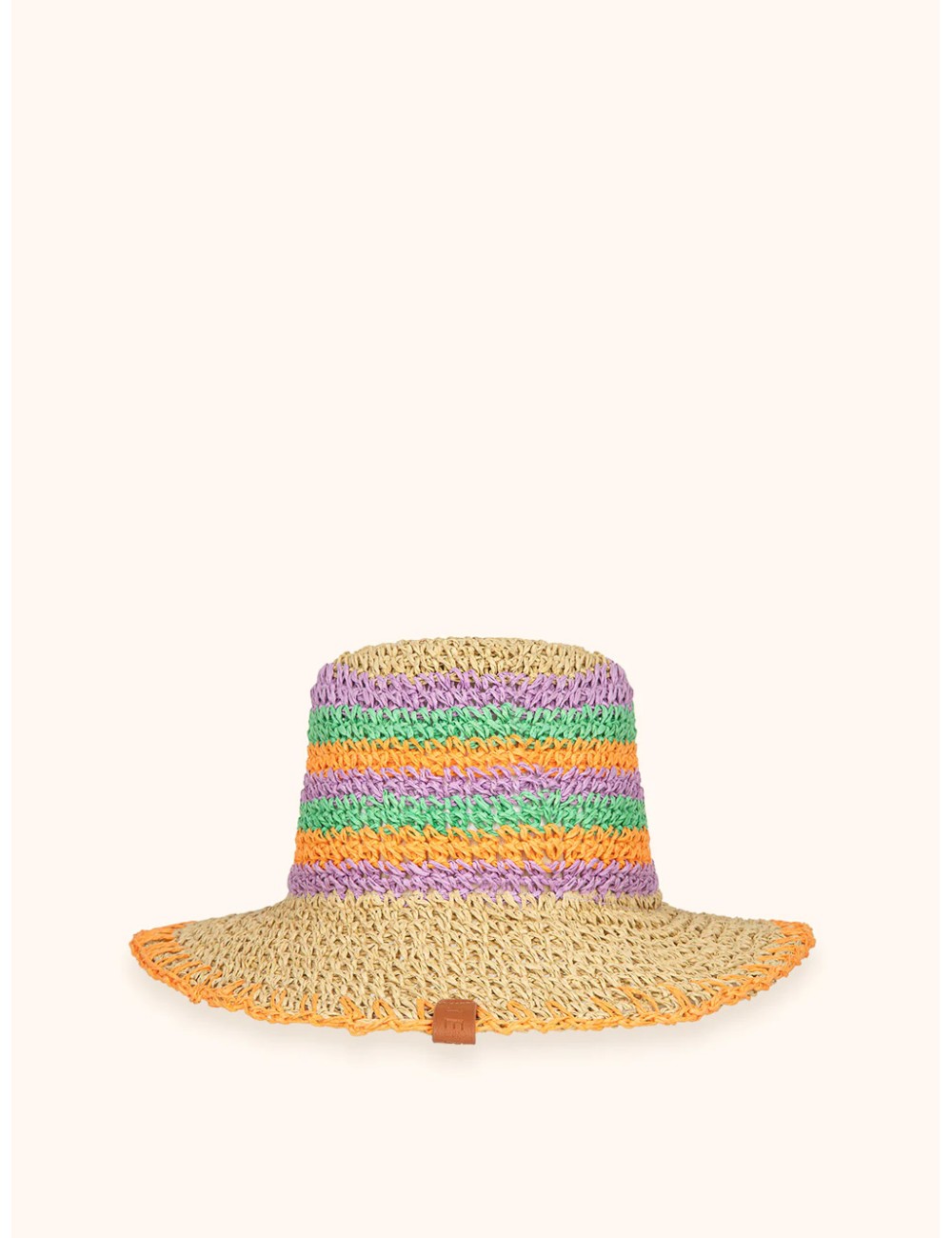 Mefui - donna cappello me fui paglia beige multicolor tesa media ma26-sw0210bg