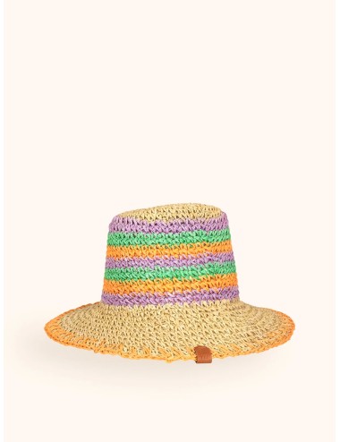 Mefui - donna cappello me fui paglia beige multicolor tesa media ma26-sw0210bg