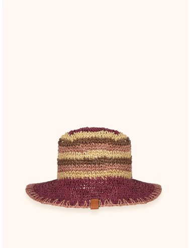 Mefui - donna cappello me fui paglia plum multicolor tesa media ma26-sw0210pl