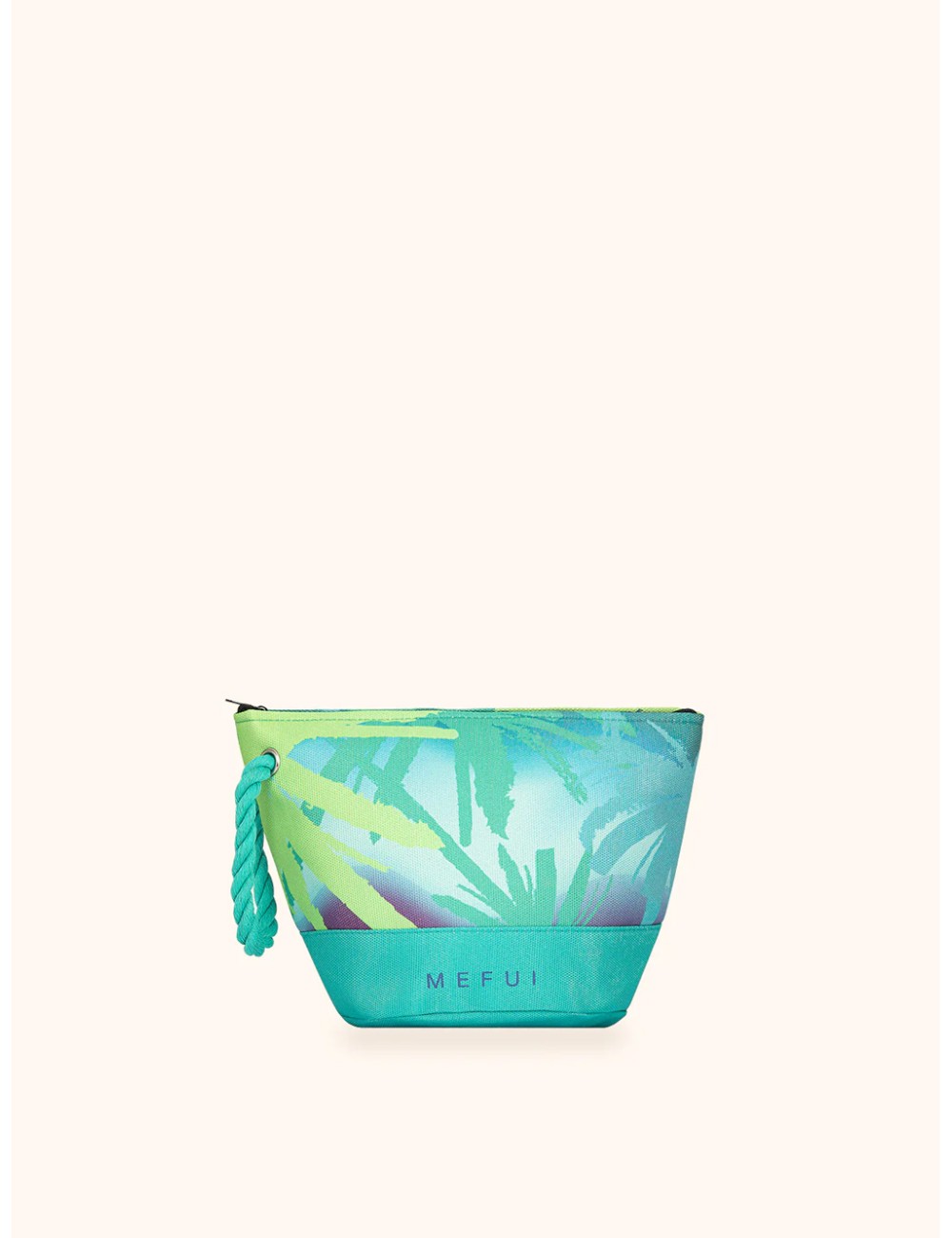Mefui - donna pochette me fui fantasia tropicale verde zip laccetto ma26-sw0010x44