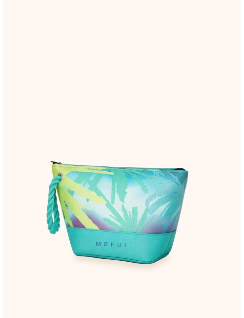 Mefui - donna pochette me fui fantasia tropicale verde zip laccetto ma26-sw0010x44