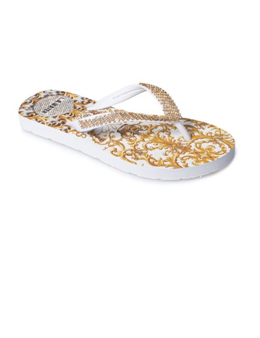 Donna infradito l.a. water barocco oro bianco strass gioiello 52028
