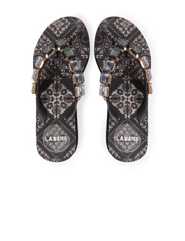 Donna infradito l.a. water zeppa maiolica pietre geometriche 42048b