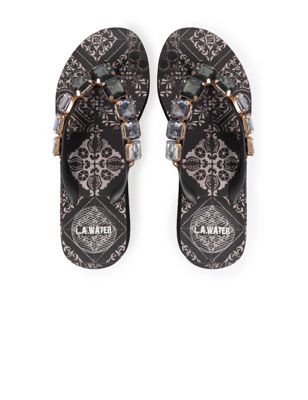 Donna infradito l.a. water zeppa maiolica pietre geometriche 42048b