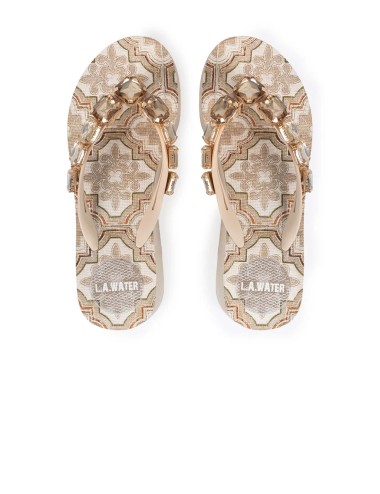 Donna infradito l.a. water zeppa maiolica sabbia pietre gioiello 42052b