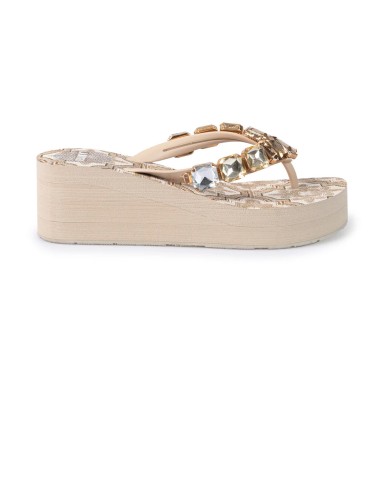 Donna infradito l.a. water zeppa maiolica sabbia pietre gioiello 42052b