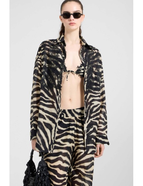 Ermanno scervino - camicia over d484k701yaj s4800