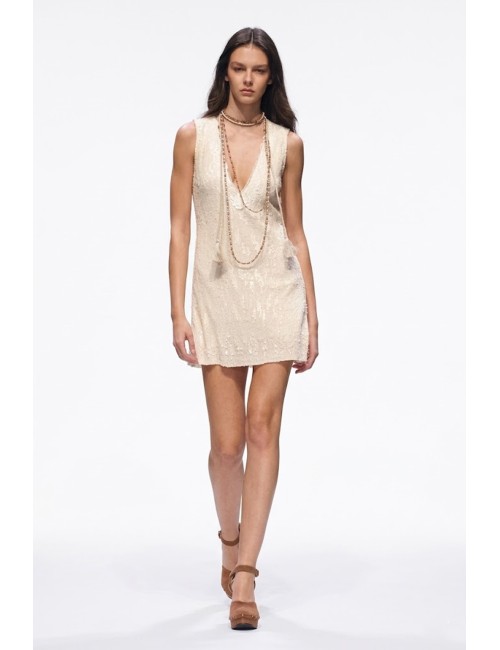 Miss bikini - mini abito pailette e pizzo v6031d t-7451 pabe