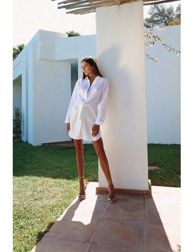 Donna abito camicia drycri cotone organico denim paillettes