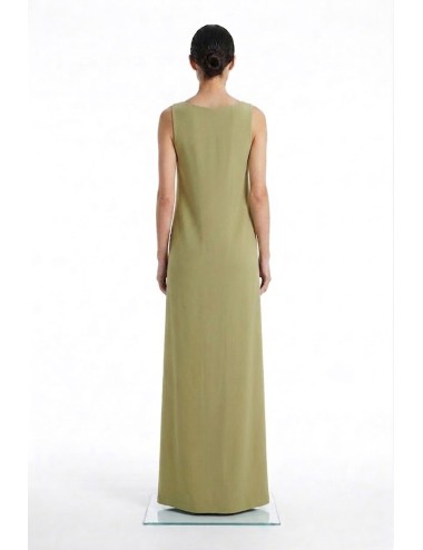 Donna abito lungo drycri scollo v spalline gioiello verde