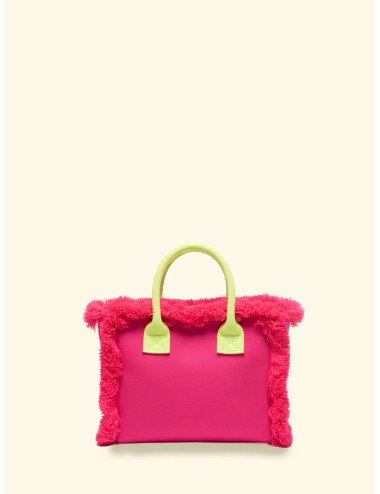 Donna borsa cesto fk fuxia cotone zip e tracolla removibile