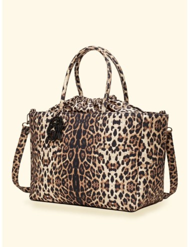 Donna borsa mare fk fantasia animalier con tracolla removibile