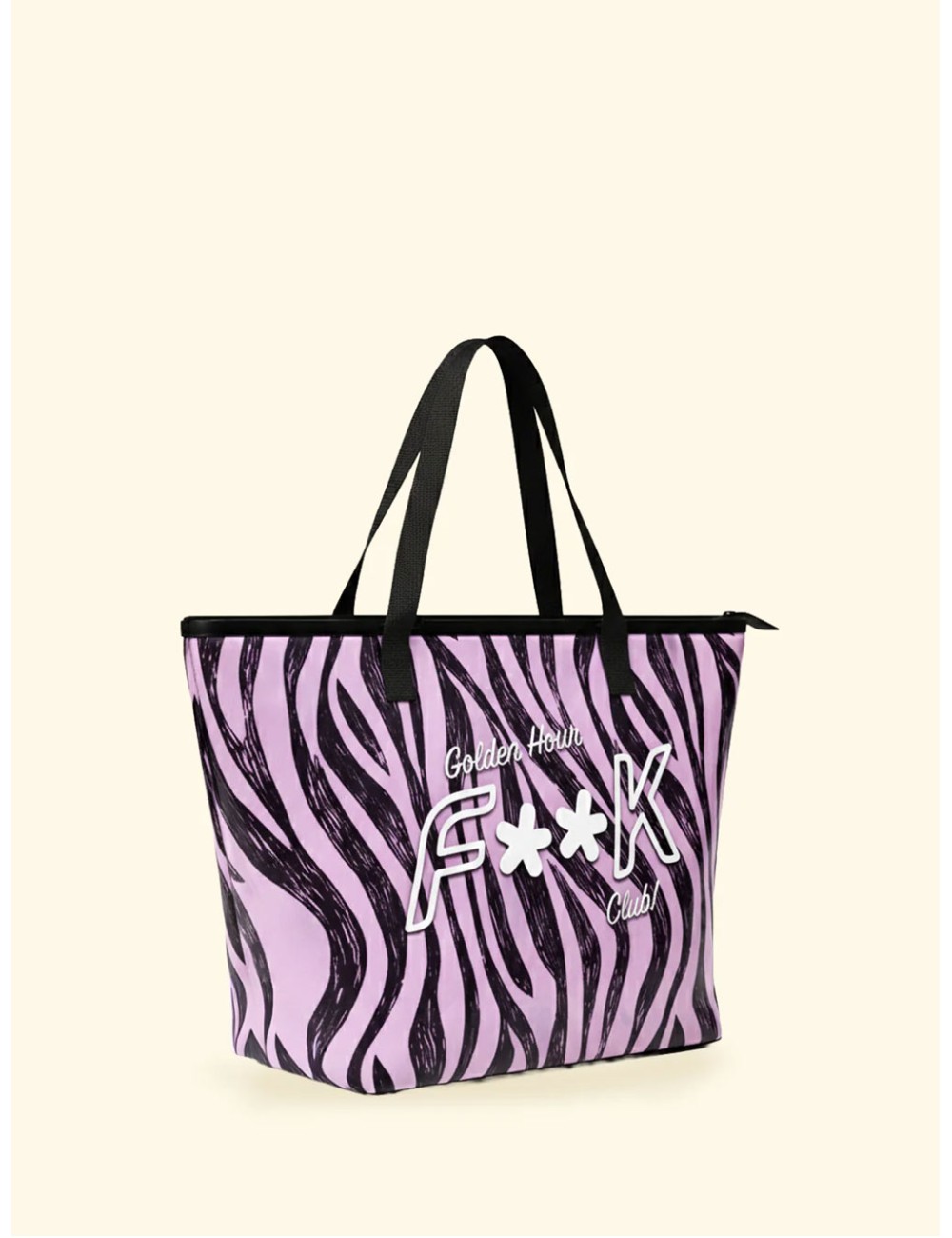 Donna maxi bag fk trasparente eco pvc con logo e chiusura zip x06