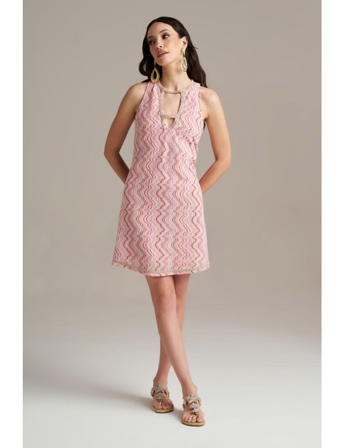 Donna abito corto pho firenze rachel rosa made in italy
