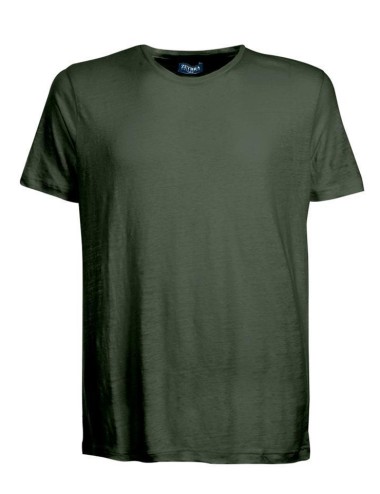 Zeybra - t-shirt in lino aut001 military
