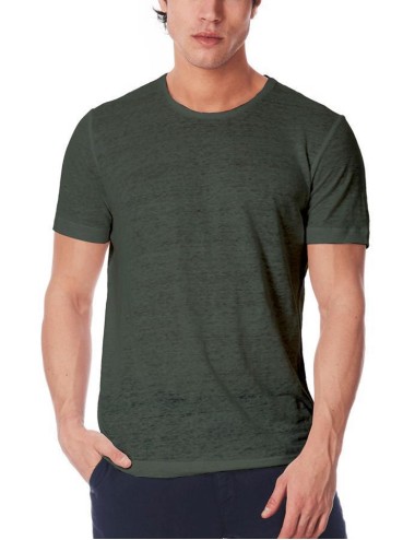 Zeybra - t-shirt in lino aut001 military