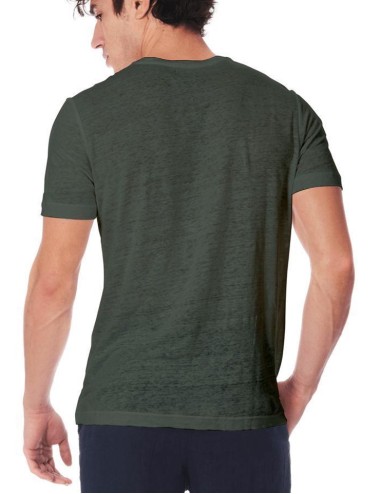 Zeybra - t-shirt in lino aut001 military