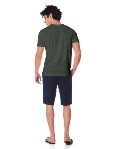 Zeybra - t-shirt in lino aut001 military