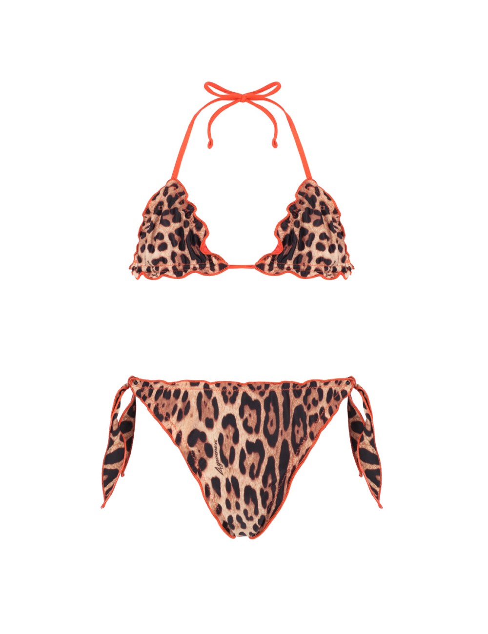 Bimba bikini triangolo 4giveness leopard con slip a nodi 4-14 anni