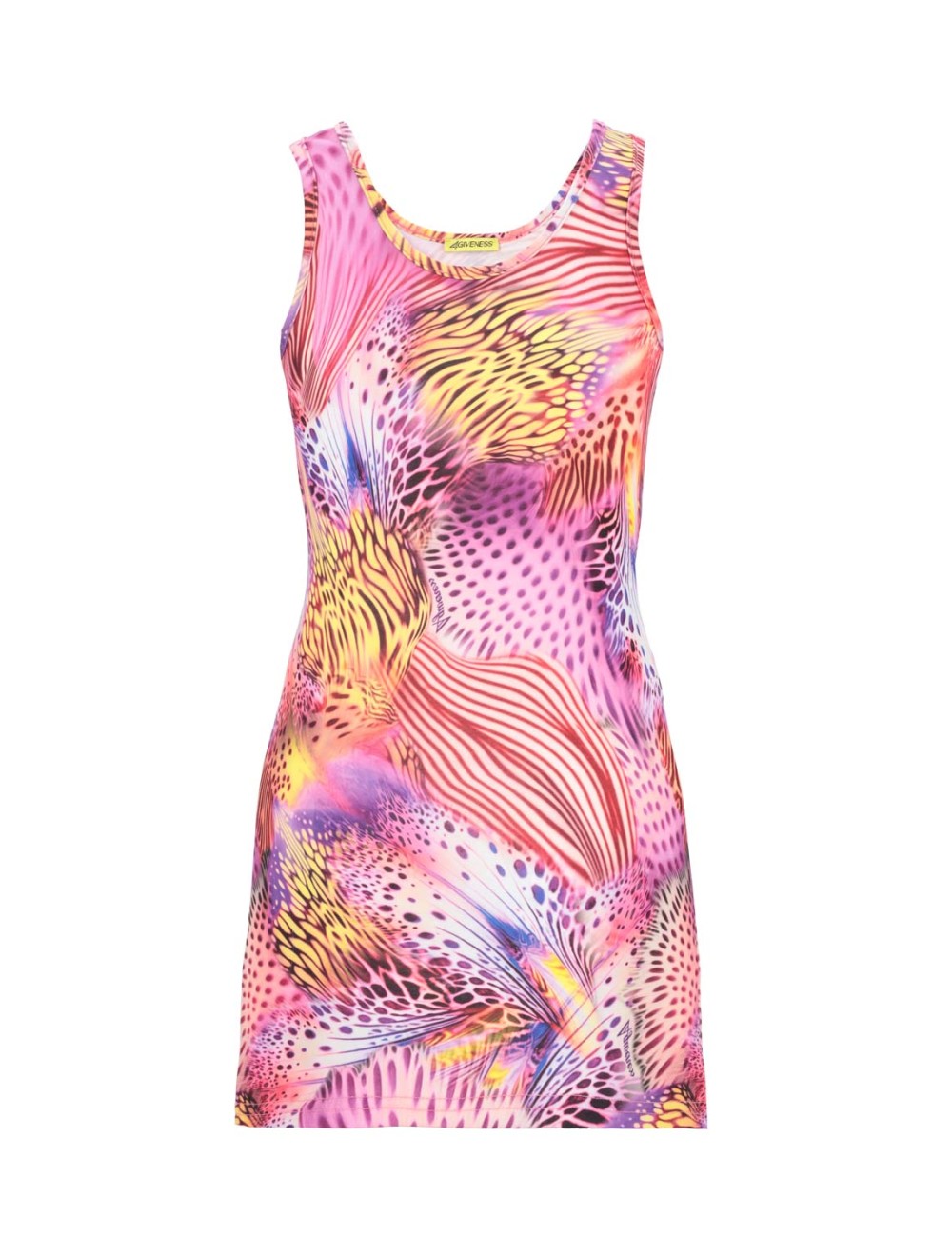 Bimba abito canotta 4giveness butterfly jersey multicolor 4-16 anni