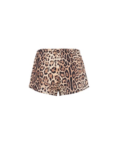 Bimba short 4giveness leopard in mussola con coulisse 4-16 anni