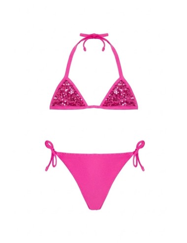 Bimba bikini triangolo 4giveness fucsia con paillettes 4-14 anni