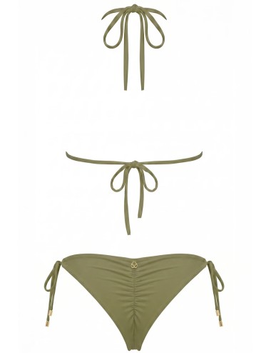Donna bikini triangolo miss bikini luxe pizzo floreale verde