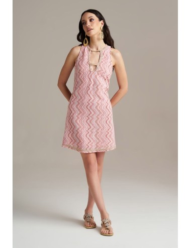 Donna abito corto pho firenze rachel rosa made in italy