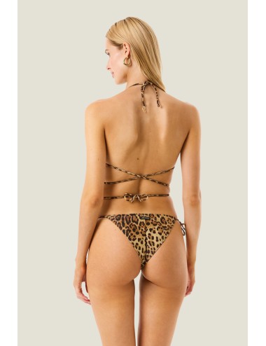 Donna bikini triangolo 4giveness leopardato lurex anello dorato