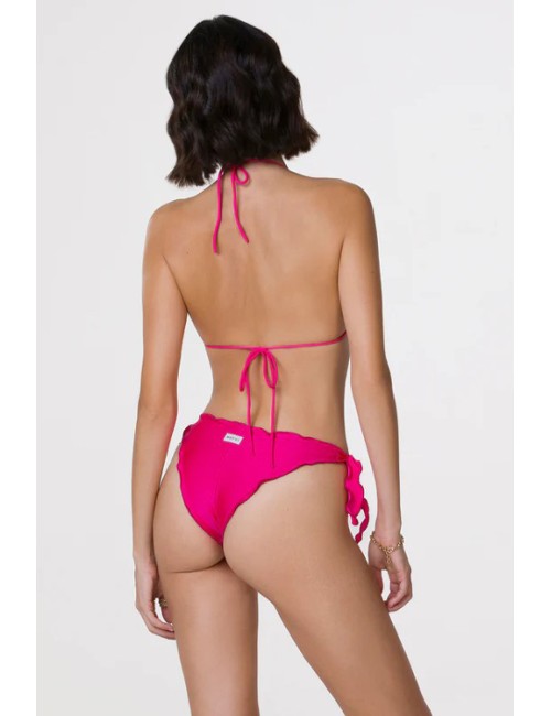 Mefui - bikini triangolo e slip brasiliano con nodi frou frou mf24-1900/1904gn verdeMefuiPassioni Boutique