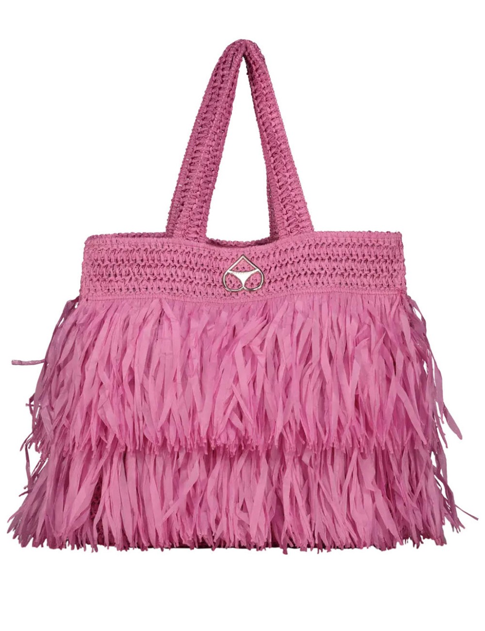 Miss bikini - borsa grande in rafia con frange v6001a tex mix rosaMiss BikiniPassioni Boutique
