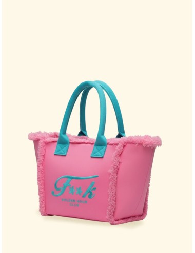 Effek - donna maxi box fk cotone pink logo contrasto manici imbottiti fa26-sw0101bk