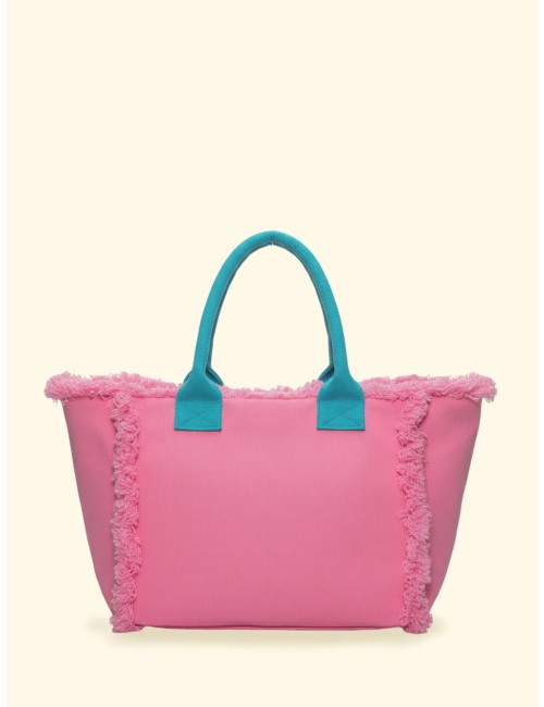 Effek - donna maxi box fk cotone pink logo contrasto manici imbottiti fa26-sw0101bk