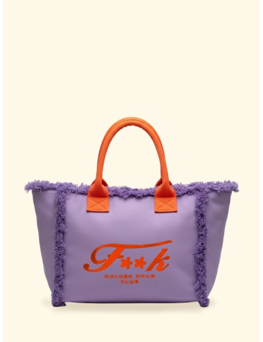 Effek - donna maxi box fk cotone violet logo contrasto manici imbottiti fa26-sw0101vi