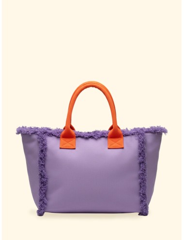 Effek - donna maxi box fk cotone violet logo contrasto manici imbottiti fa26-sw0101vi