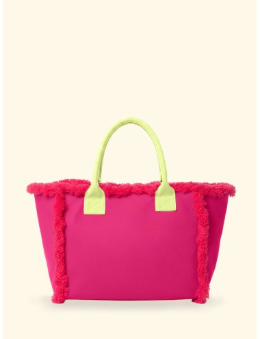 Effek - donna maxi box fk cotone fuxia logo contrasto manici imbottiti fa26-sw0101fx