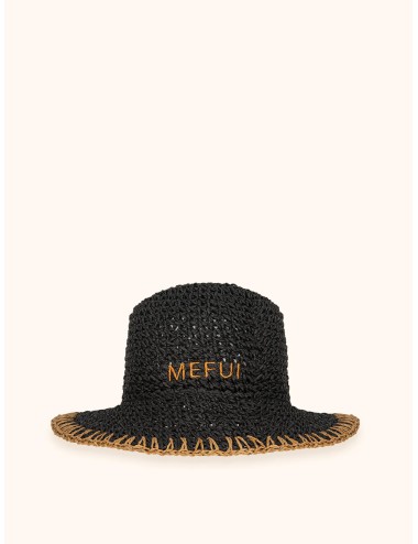 Mefui - donna cappello me fui paglia nero tesa media ma26-sw0200bk