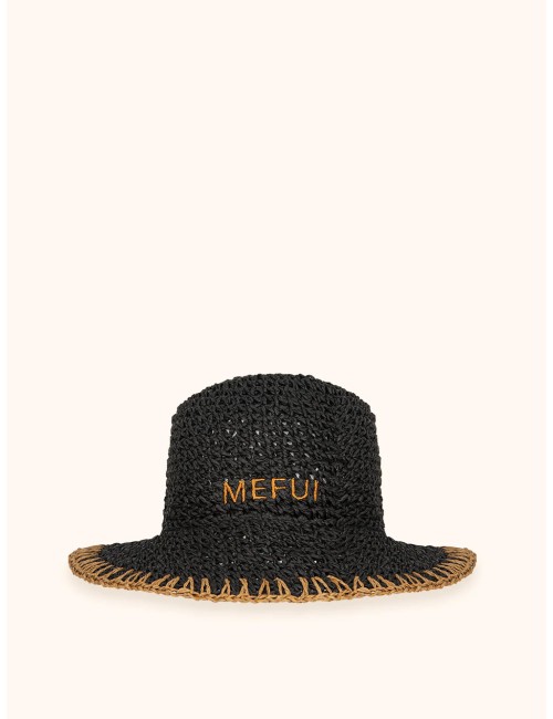Mefui - donna cappello me fui paglia nero tesa media ma26-sw0200bkMefuiPassioni Boutique