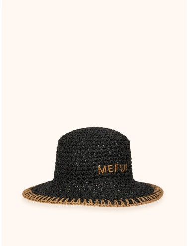 Mefui - donna cappello me fui paglia nero tesa media ma26-sw0200bk